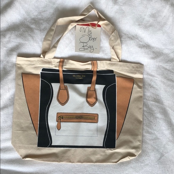 My Other Bag Bags My Other Bag Celine Print Canvas Tote Bag Poshmark My Other Bag Bags My Other Bag Celine Print Canvas Tote Bag Poshmark